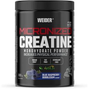 Weider Micronized Creatine Monohydrate Powder (300 g) Gusto Gomma da masticare al Lampone. Creatina Monoidrato Micronizzata 200 Mesh Ultrafine con AstraGin, Vegana, Aumento delle prestazioni fisiche