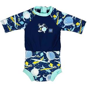 Splash About Happy Nappy Tuta da sole con pannolino da bagno, Up in The Air, 3-8 Mesi