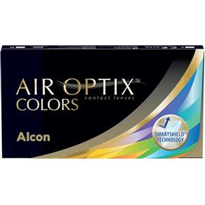 Air Optix Colors Lenti a Contatto Mensili, Colore Brilliant Blue, 2 Lenti, BC 8.6 mm, DIA 14.2 mm, 0,00 Diottrie - Senza Gradazione