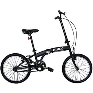 Nilox, Bike X0, Bici Pieghevole, Facile da Trasportare, Design Moderno, con Telaio Opaco in Acciaio, Bicicletta Leggera, 12 kg di Peso, con Cerchi in Alluminio da 20