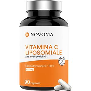 NOVOMA Vitamina C liposomiale 1000mg, Alta Biodisponibilità, Con Vit C liposomiale Quali®-C, Acido Ascorbico Puro, 90 Capsule Vegane (ex Nutrivita)