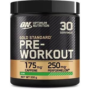 Optimum Nutrition Gold Standard Pre-Workout, Integratore Alimentare in Polvere, Energy Drink con Creatina Monoidrato, Beta Alanina, Caffeina e Vitamine Gruppo B, Gusto Kiwi, 30 Porzioni, 330 g