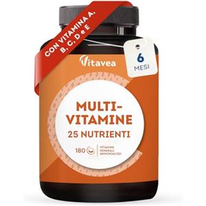 VITAVEA BIEN-ETRE MULTIVITAMINE - 180 compresse - 6 mesi - Multivitaminico con 25 nutrienti, Vitamina C, Vitamina D, Vitamina B12, Vitamina E, ferro e zinco - Per le difese immunitarie