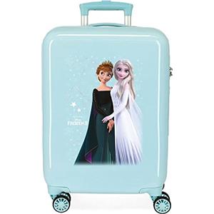 Disney Frozen Frosted Light Valigia da cabina blu 38 x 55 x 20 cm Rigida ABS chiusura a combinazione laterale 34 L 2 kg 4 ruote doppie set a mano