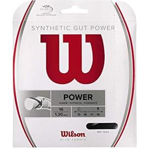 Wilson WRZ905200 Corda da Tennis Synthetic Gut Power, Bobina 200 m, Unisex, Nero, 1.30 mm