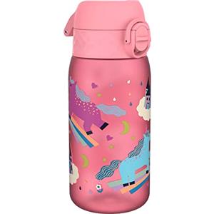 ION8 Borraccia per Bambini, 350 ml, a Prova di Perdite, Facile da Aprire, Serratura Sicura, Lavabile in Lavastoviglie, Senza BPA, Maniglia per il Trasporto, Facile Pulizia, Design Unicorni