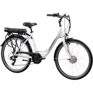 F.lli Schiano E- Moon, Bicicletta elettrica Unisex Adulto, Nero Cestino, 26 Pollici