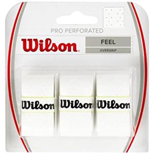 Wilson PRO Overgrip Perforated, Impugnatura per Racchetta da Tennis Unisex-Adulto, Bianco, Taglia Unica