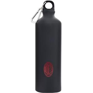 AC Milan - Borraccia in alluminio con moschettone - Crest Monochrome Red - 750 ml - Per tutti i Tifosi Rossoneri- Prodotto Ufficiale