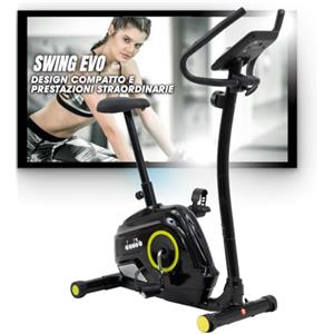 Diadora Fitness Swing Evo Cyclette Con Hand Pulse A Norma Ce, 82 X 56 X 28 Cm, Nero