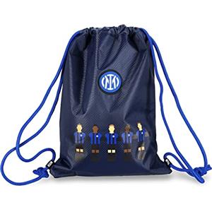 Inter - Sacca Sportiva, Collezione Esclusiva Calcio Balilla, 32x43 cm, per Ginnastica, Scuola, Spiaggia, Sport, Mare e Viaggi. Per tutti i Tifosi Nerazzurri - Prodotto Ufficiale