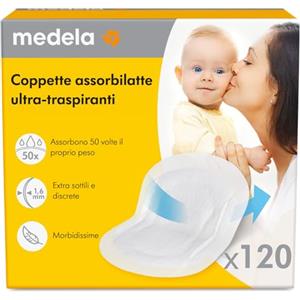 Medela Coppette assorbilatte ultra-traspiranti | Altamente assorbenti, traspiranti e discrete per un uso confortevole