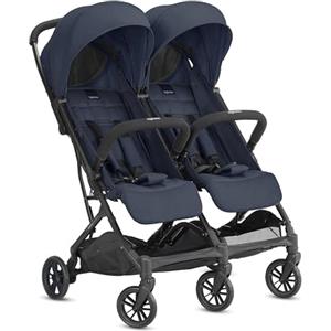 Inglesina Twin Sketch Passeggino Gemellare, Blu, Ultraleggero, Compatto, per Gemelli o Fratelli e Sorelle, Adatto fino a 15 kg per bambino