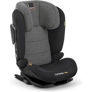 Inglesina Cartesio i-Size Seggiolino Auto, Isofix, per Bambini da 3 a 12 Anni circa, dai 100 ai 150 cm, Vulcan Black