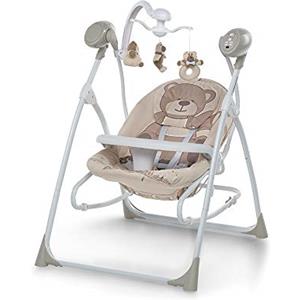 Foppapedretti Sdraietta Altalena Carillon, Dondolo Musicale con diverse Melodie, per Bambini dalla nascita a 9 Kg, Dispositivo di Movimento della seduta, Telecomando per attivazione a distanza, Teddy