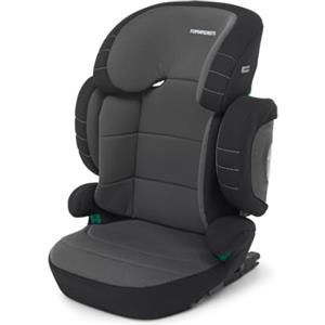 Foppapedretti Seggiolino Auto Open I-Size, per bambini da 100 a 150 cm di altezza, 3-12 anni, conforme ECE R129, Fissaggio Dualfix (Isofix e non), Protezione Impatti Laterali, Sfoderabile, Nero