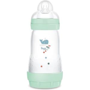 MAM Biberon Easy Start Anticolica, con Tettarella in Silicone SkinSoftTM, 2+ Mesi, 260 ml, Azzurro