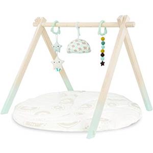 B. toys - Palestrina di legno per bimbi - Cotone Tappeto di gioco - Starry Sky - 3 giocattoli sensoriali per neonati - Legno naturale, 0 mesi+