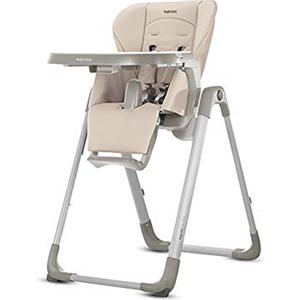 Inglesina My Time Seggiolone Pappa, Butter, Reclinabile dalla Nascita ai 36 Mesi, Pieghevole, Design Moderno, Comfort e Igiene Massimi