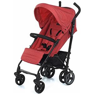 Foppapedretti Passeggino Compatto Hurrà, per bambini 0-15 Kg (0-3 anni), Chiusura ad Ombrello, Finestra osserva Bimbo, Schienabile Regolabile, Cesto Porta Oggetti, Telaio in Alluminio, Cherry Melange