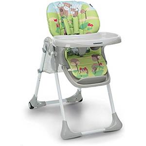 Foppapedretti Seggiolone Meeting, bambini da 6 mesi a 3 anni (fino a 15 Kg), Seduta/Poggiapiedi/Schienale Regolabili, Cesto Porta Oggetti, Stabile e Confortevole, con Imbottitura Lavabile, Farm