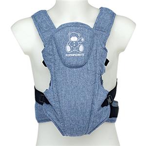 Foppapedretti Marsupio Porta Bimbo Marsupi8, bambini da 3.5 a 9 Kg, rinforzo lombare, spallacci imbottiti, fibbie laterali, utilizzabile fronte genitore/strada riduttore primi mesi incluso, Jeans Blue