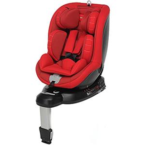 Foppapedretti Seggiolino Auto Logik I-Size, Seduta Girevole a 360°, per bambini da 40 a 105 cm di altezza, conforme ECE R129, Fissaggio Isofix, Poggiatesta a 13 altezze, Rosso