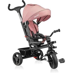 Lionelo Haari 2 in 1 Triciclo bici e passeggino fino a 25kg, Pieghevole, Fronte mamma e fronte strada, Regorabile compatto con Borsa e portabibite, Cinture a 3punti Triciclo per bambini da 1 a 5 anni