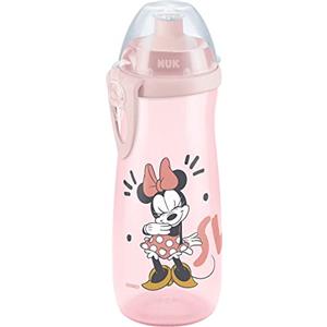 Nuk Sports Cup Borraccia Per Bambini 24+ Mesi, Beccuccio Push-Pull Anti-Goccia, Clip E Coperchio Protettivo, Senza Bpa, 450 Ml, Minnie Mouse (Rosa), ‎7.3 x 7.3 x 21 cm, 110 grammi