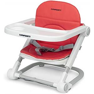 Foppapedretti Seggiolino Alzabimbo Lift, bambini da 6 mesi a 3 anni (fino a 15 Kg), Vassoio Amovibile, Chiudibile e Trasportabile, Borsa Inclusa, Imbottitura Removibile e Lavabile, 3 Altezze, Coral