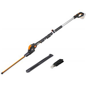 WORX Tagliasiepi con asta telescopica 20 V max. WORX | PowerShare | WG252E.9 | Non include batteria o caricabatterie | 45 cm di pettine | altezza di taglio 3,6 metri | Cinghia regolabile