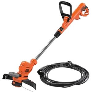 BLACK+DECKER, TAGLIABORDI 550 W - AMPIEZZA TAGLIO 30 cm, ALIMENTAZIONE FILO AUTOMATICA, FILO SINGOLO 1.5 mm, FUNZ BORDATURA con RUOTA + PROLUNGA 10 MT IN DOTAZIONE. BESTA530C10-QS