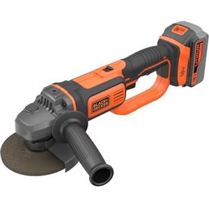 BLACK+DECKER, Smerigliatrice angolare a batteria 18V-4.0Ah Litio. BCG720M1-QW