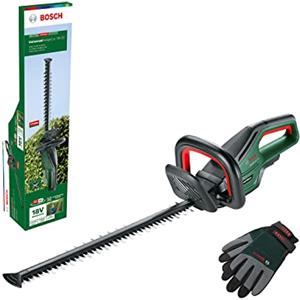 Bosch Home and Garden Tagliasiepi a batteria UniversalHedgeCut 18V-50 (senza batteria, sistema da 18 Volt, lunghezza lama 50 cm, con guanti da giardinaggio XL inclusi, in confezione di cartone)