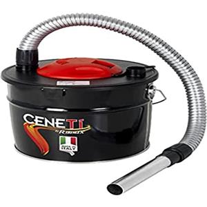 Ribimex Aspiracenere Elettrico Cenetì, con Filtro HEPA Lavabile, Bidone da 15 L, Potenza 800 W, Ideale per Aspirare Ceneri Fredde da Stufe, Caminetti e Barbecue - PRCEN009H