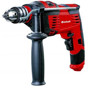 Einhell TC-ID 1000 E Trapano a percussione (tensione 230-240 V, potenza 1010 W, giri al min. 0-3000, percussioni al min. 0-48000, mandrino a cremagliera in metallo 13 mm, incl. seconda maniglia, valigetta)