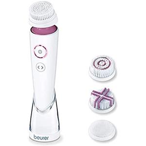 Beurer Spazzola Viso FC 95 Deep Pore Cleansing, fino a 6 volte più profonda della pulizia manuale, 4 testine impermeabili per ogni tipo di pelle,Incl. timer da 3 x 20 sec, 2 livelli, con batteria