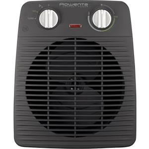 Rowenta Compact Power Termoventilatore Potente e Compatto, Stufetta che Riscalda e Raffredda, 2 Livelli di potenza, Ottimo per Qualsiasi Stagione, 2000 W, Nero, SO2210