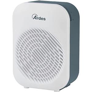 ARDES | ARAM4F14W Termoventilatore a Filo BALDO, Stufetta Riscaldante 2 Potenze Eco/comfort, Termostato Temperatura Ambiente, Stufetta Scaldino Portatile con Design Elegante Compatto Finitura Grigia