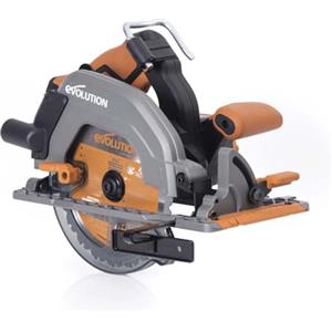 Evolution Power Tools R185CCS-Li Sega circolare a batteria senza spazzole 18v Li-Ion Include lama multimateriale TCT, taglia legno, metallo, plastica, guida inclusa, batteria non inclusa, 185 mm