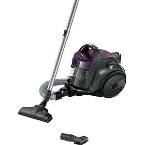 Bosch BGC05AAA1 Serie 2, Aspirapolvere senza Sacco, Potenza 800W, Salvaspazio, Silenzioso, Filtro Lavabile, Raggio d'azione 9 m, Viola