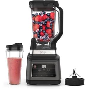 Ninja Frullatore 2 in 1, 1200 W, caraffa 2,1L, tazza 700ml, 3 programmi Auto-iQ: Blend, Max Blend, Crush, 4 impostazioni manuali, lavabile in lavastoviglie, nero, BN750EU