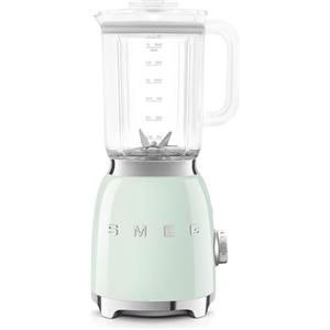 Smeg, Frullatore da Tavolo BLF03PGEU 1,5 L, 4 Livelli di Velocità, 4 Funzioni Smoothie, Pulse, Tritaghiaccio e Auto-Pulizia, Blocco Motore e Tappo Dosatore, Base Antiscivolo, 800W, Verde Pastello