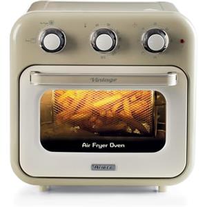 Ariete 4632 Friggitrice ad aria e forno Vintage, 1400W, 2in1, Capacità 16L, Accessori inclusi, Timer 60 minuti, Doppio vetro, Beige