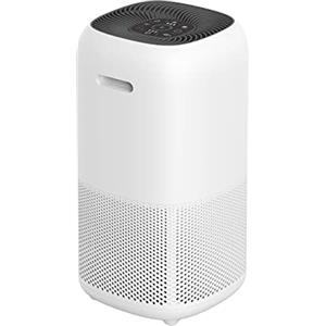 Amazon Basics, Purificatore d'aria, copre ambienti fino a 48 m2, con filtri True HEPA, CADR 400 m3/h, timer, spina europea, Bianco