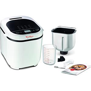 Moulinex OW2101 Pain Doré Macchina del Pane, 720 W, 1 kg, 12 Programmi Automatici, 3 Livelli di Peso e Doratura, Schermo LCD, Macchina per Pane, Pizza, Pasta, Dolci, Marmellate, Ricettario Incluso