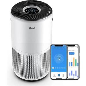 LEVOIT Purificatore d'Aria Smart con APP e ALEXA, Depuratore CADR 400m³/h fino a 83m², 24dB Silenziosa, Display PM2.5, Filtro HEPA, Elimina 99.97% di Allergi Polline Polvere Odori per Casa