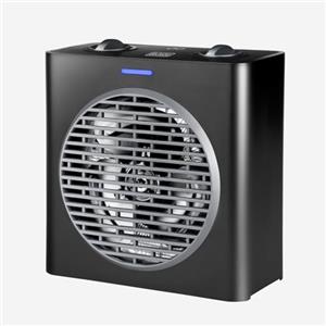 BLACK+DECKER BLACK + DECKER - Termoventilatore compatto 2000W. Potenza e termostato regoabili. 2 modalità e funzione Ventilatore. Sistema anti ribaltamento e anti surriscaldamento. Nero opaco e grigio.