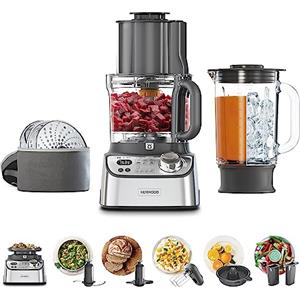 Kenwood MultiPro XL Weigh+ FDM72.990SS - Robot da cucina dotato di Bilancia e Timer integrati, 3 dischi in acciaio e ExpressDice, Ciotola da 3L, velocità variabile, 12 accessori, 1000 Watt