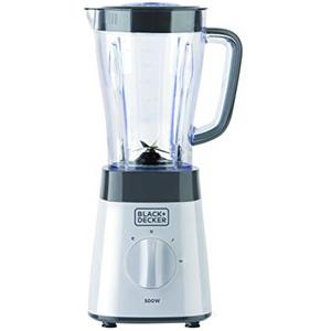 BLACK+DECKER BXJB500E Frullatore con Caraffa, 1,5L, Plastica, Bianco